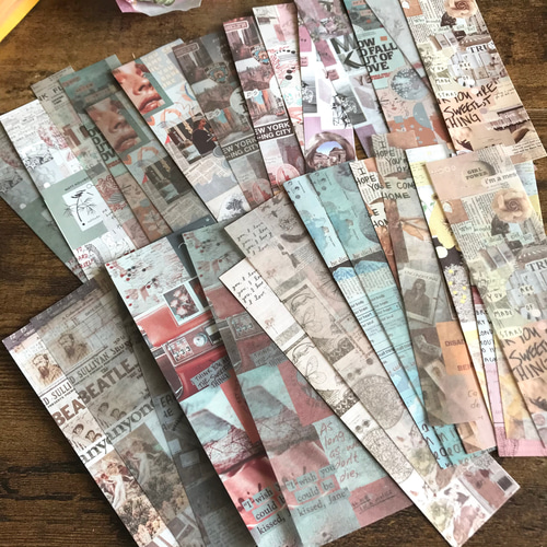 専用　コラージュまとめ売り　10セット ロングステッカーセット アンティークコラージュ その他
