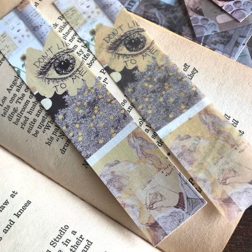 ロングステッカーセット アンティークコラージュ その他