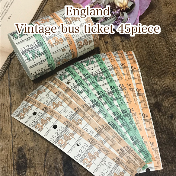 England バスチケット 3色×各15ピース 1枚目の画像