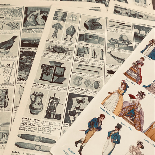 洋書切り離し「I・SEE・ALL」30枚 コラージュ素材に その他素材