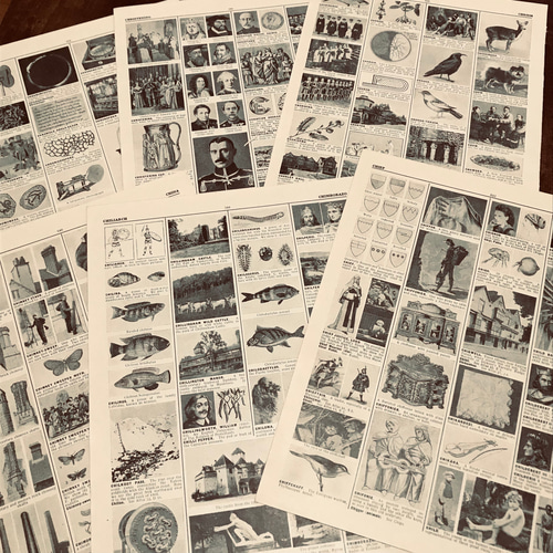 洋書切り離し「I・SEE・ALL」30枚 コラージュ素材に その他素材 makita