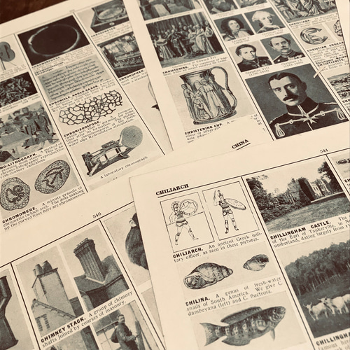 洋書切り離し「I・SEE・ALL」30枚 コラージュ素材に その他素材 makita