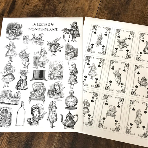 アリス☆A4サイズ・シールシートと硫酸紙の素材セット その他素材