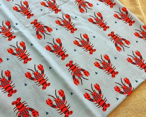 のりザリガニ様オーダー ザリガニテキスタイル 生地 kamiyakanakoshop 通販 6592646｜Creema