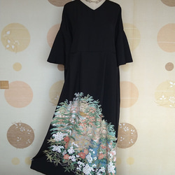 着物リメイク 留袖 シルクドレス 新郎新婦母 七五三 卒入学式  