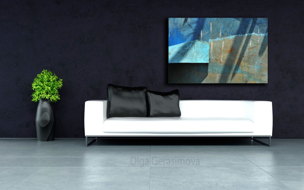 抽象画　キャンバスプリント　フレーム付き　ツヤあり