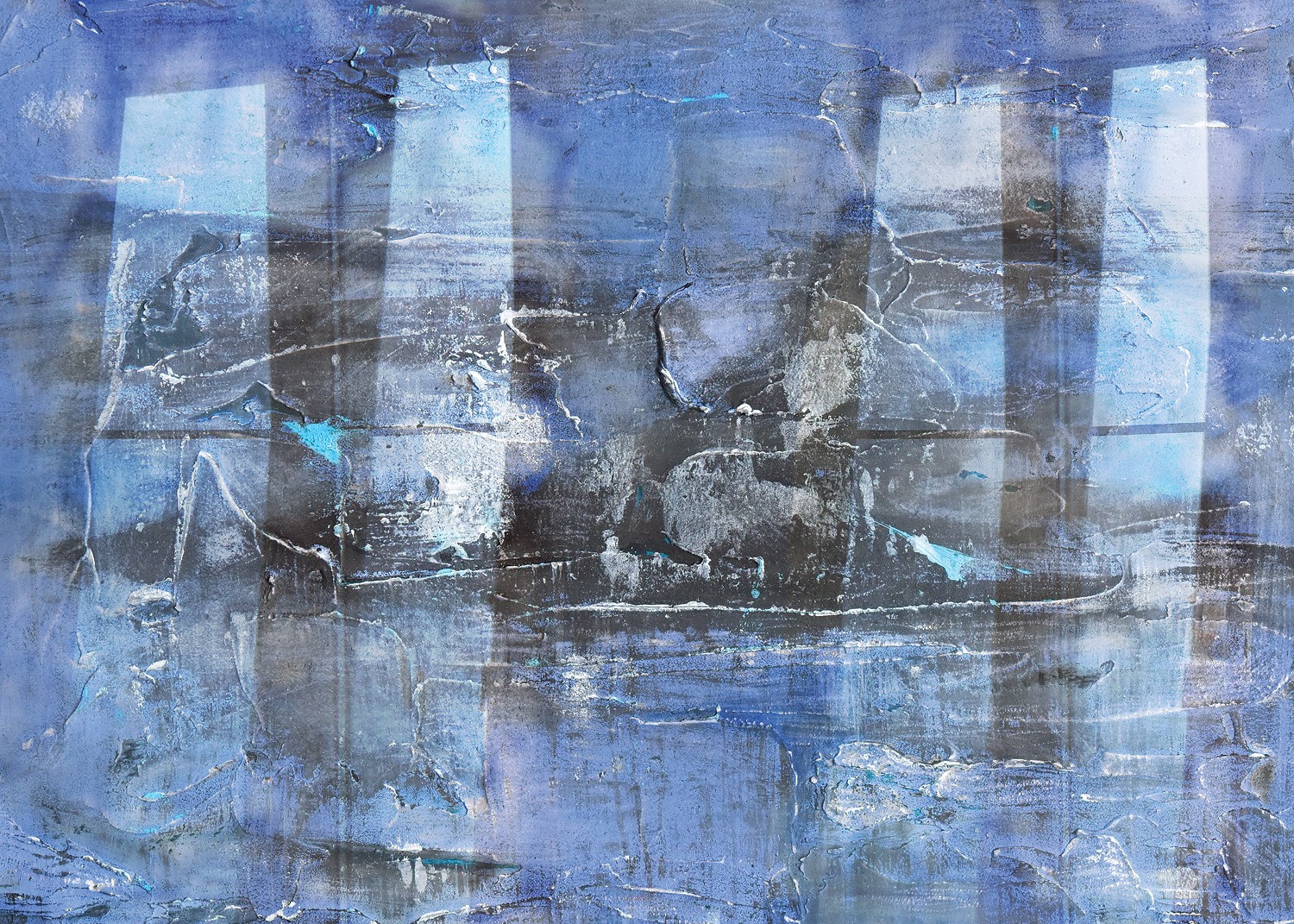 抽象画　キャンバスプリント　フレーム付き　ツヤあり