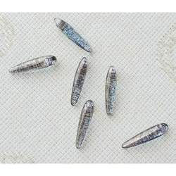 のびやかに〜グレイッシュブルー〜　チェコビーズ　5X16mm 8個 2枚目の画像