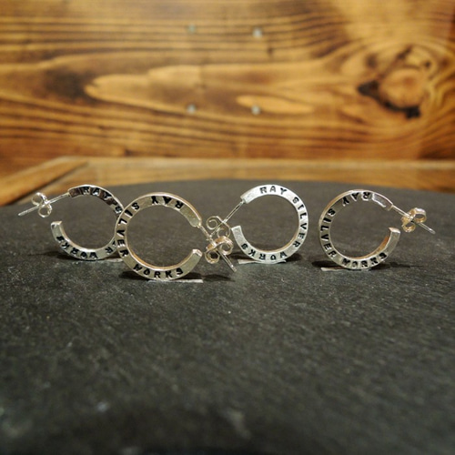 シルバーリングピアス お好きな文字で刻印します♪ ピアス