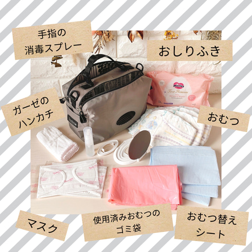新品未使用】おむつポーチ 撥水おむつ替えシート （ポーチ MOM Pouch 
