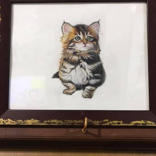 色鉛筆画、鉛筆画のオーダーお受けしております 絵画 羊毛
