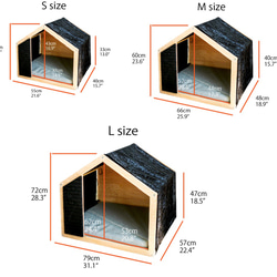 選べるクッション!モダンペットハウス　ブラックフレーム　木製　犬小屋　犬　猫　オーダー可能 7枚目の画像