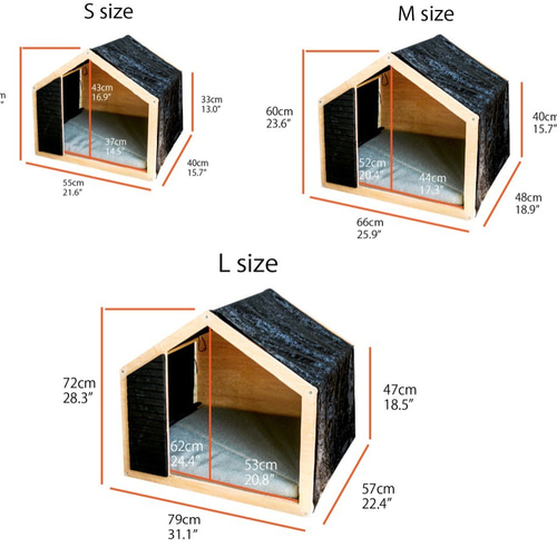 選べるクッション!モダンペットハウス ウッドフレーム 木製 犬小屋 犬