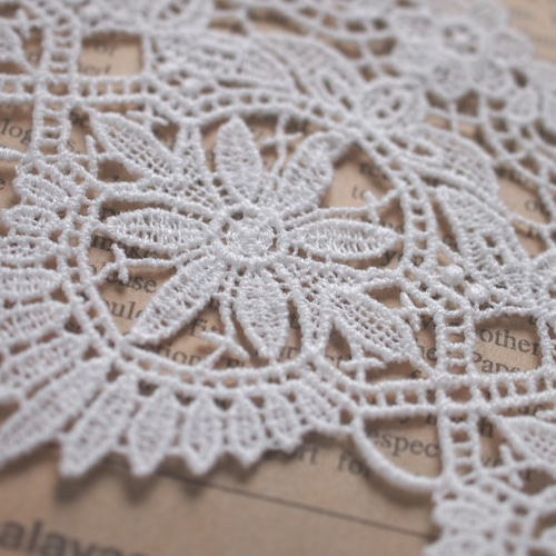 511 日本製コットンケミカルレース 巾8.3cm x 50cm単位 レース