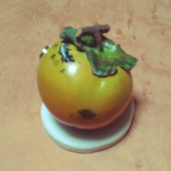 木彫り百目柿#1マグネット 3枚目の画像