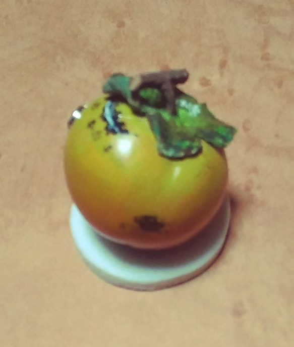 木彫り百目柿#1マグネット 3枚目の画像