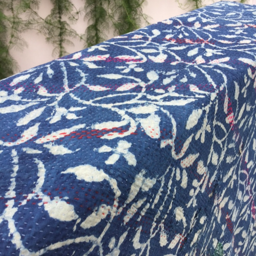 ヴィンテージラリーキルト/カンタキルト/グドゥリー/刺し子/古布/藍染