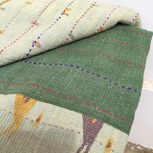 インド ラリーキルト カンタキルト ヴィンテージ パッチワーク