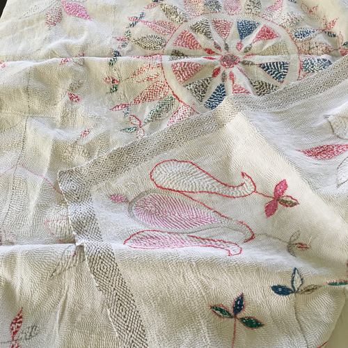 ノクシカタ 大きめ カンタキルト ラリーキルト 手縫 大判123-129×181