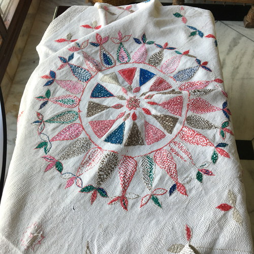 ヴィンテージキルト／ノクシカタ刺繍／カンタ/刺し子/手仕事