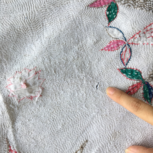 ヴィンテージキルト／ノクシカタ刺繍／カンタ/刺し子/手仕事