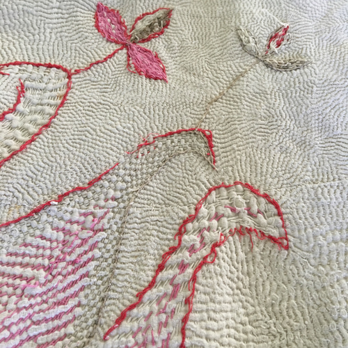 ヴィンテージキルト／ノクシカタ刺繍／カンタ/刺し子/手仕事