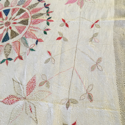 ヴィンテージキルト／ノクシカタ刺繍／カンタ/刺し子/手仕事