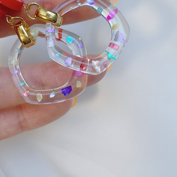 クリアピアス・イヤリングblue 【受注制作】 3枚目の画像