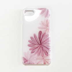 アルコールインクアート/ピンクフラワー/iPhoneケース/スマホケース 4枚目の画像