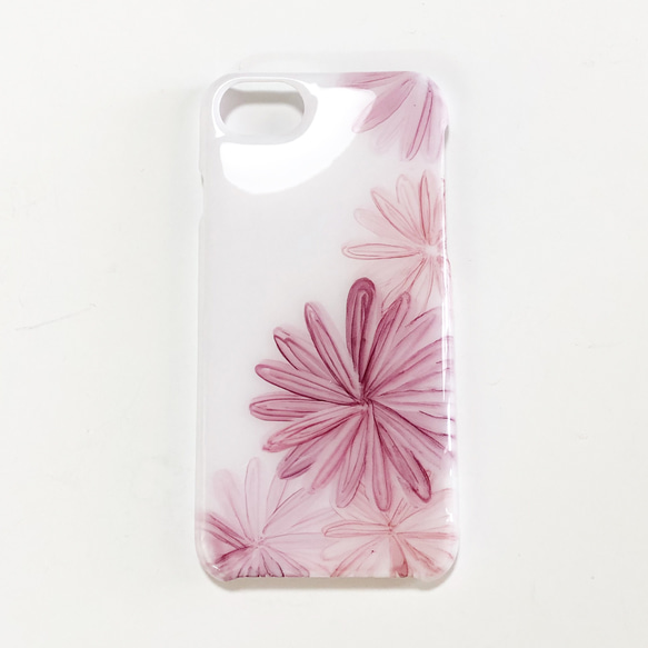 アルコールインクアート/ピンクフラワー/iPhoneケース/スマホケース 4枚目の画像