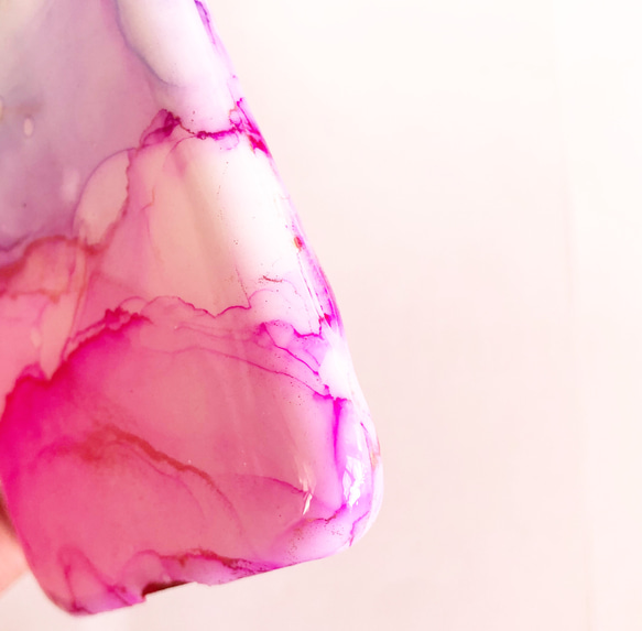 アルコールインクアート/ピンクフラワー/iPhoneケース/スマホケース 5枚目の画像