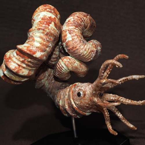 アンモナイト ニッポニテスの模型 殻径10cm 全長13cm その他置物