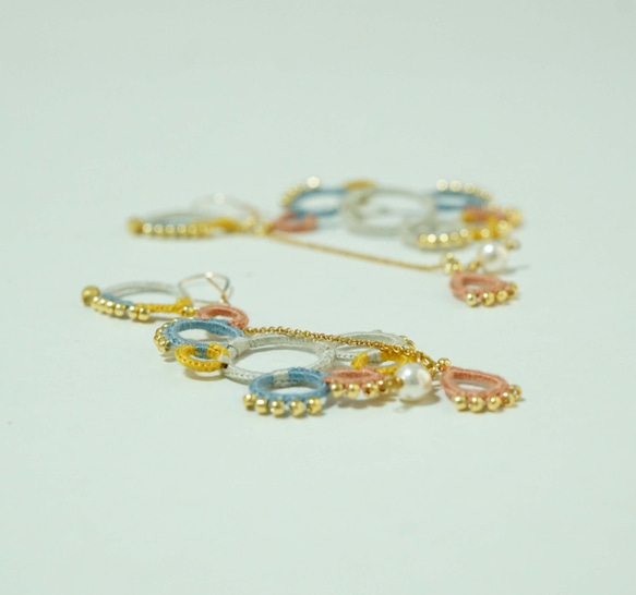 【SALE】 ≪jewelry.Polaris≫フレームクロッシェ バブル ピアス / ホリデイ 4枚目の画像