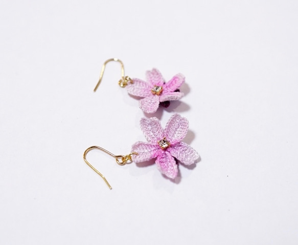 ≪jewelry.Polaris≫ 桜 Chery Blossom フックピアス・イヤリング 6枚目の画像