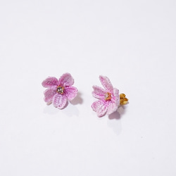 ≪jewelry.Polaris≫ 桜 Chery Blossom スタッドピアス・イヤリング【受注製作】 2枚目の画像