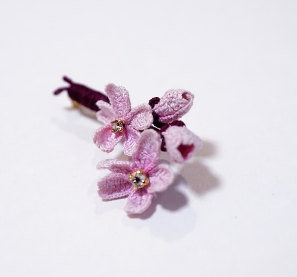 ≪jewelry.Polaris≫ 桜 Chery Blossom ピンブローチ【受注製作】 2枚目の画像