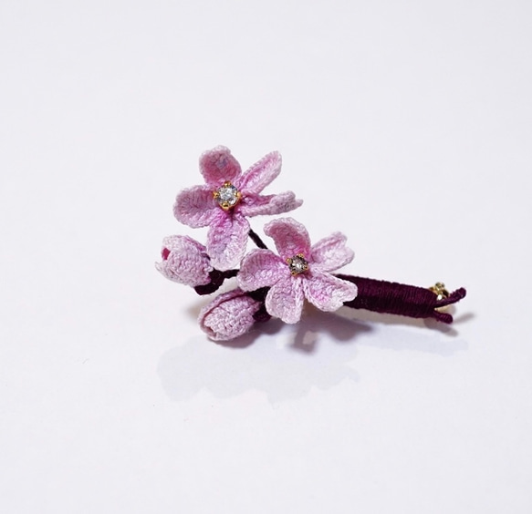 ≪jewelry.Polaris≫ 桜 Chery Blossom ピンブローチ【受注製作】 3枚目の画像