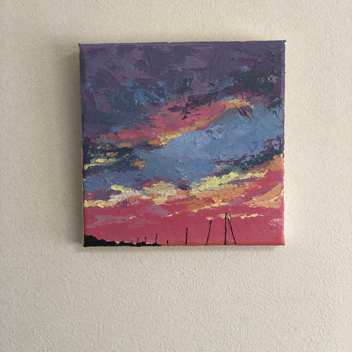 燃える夕陽　絵画 絵画の通販、購入ならFROM ARTIST/作品名：『燃えるような夕日