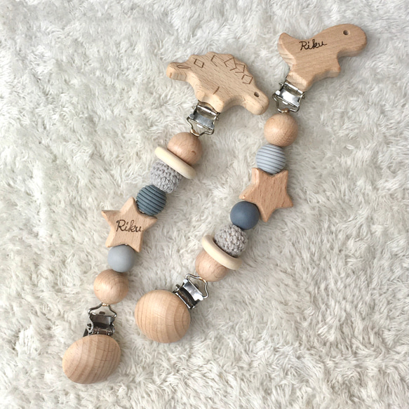 ☆2本set☆ブランケットクリップ♪ダイナソー 1枚目の画像