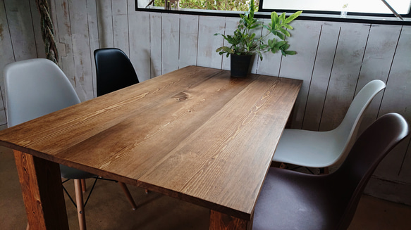 天然無垢材スクエアタイプダイニングテーブル 【サイズ1200×700