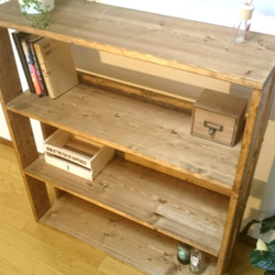 5段飾り棚 DVD収納 本棚 幅60cm LO/W 完成品 サイズオーダー可】5段飾り棚 DVD収納 本棚 幅60cm LO/LO 完成品 棚