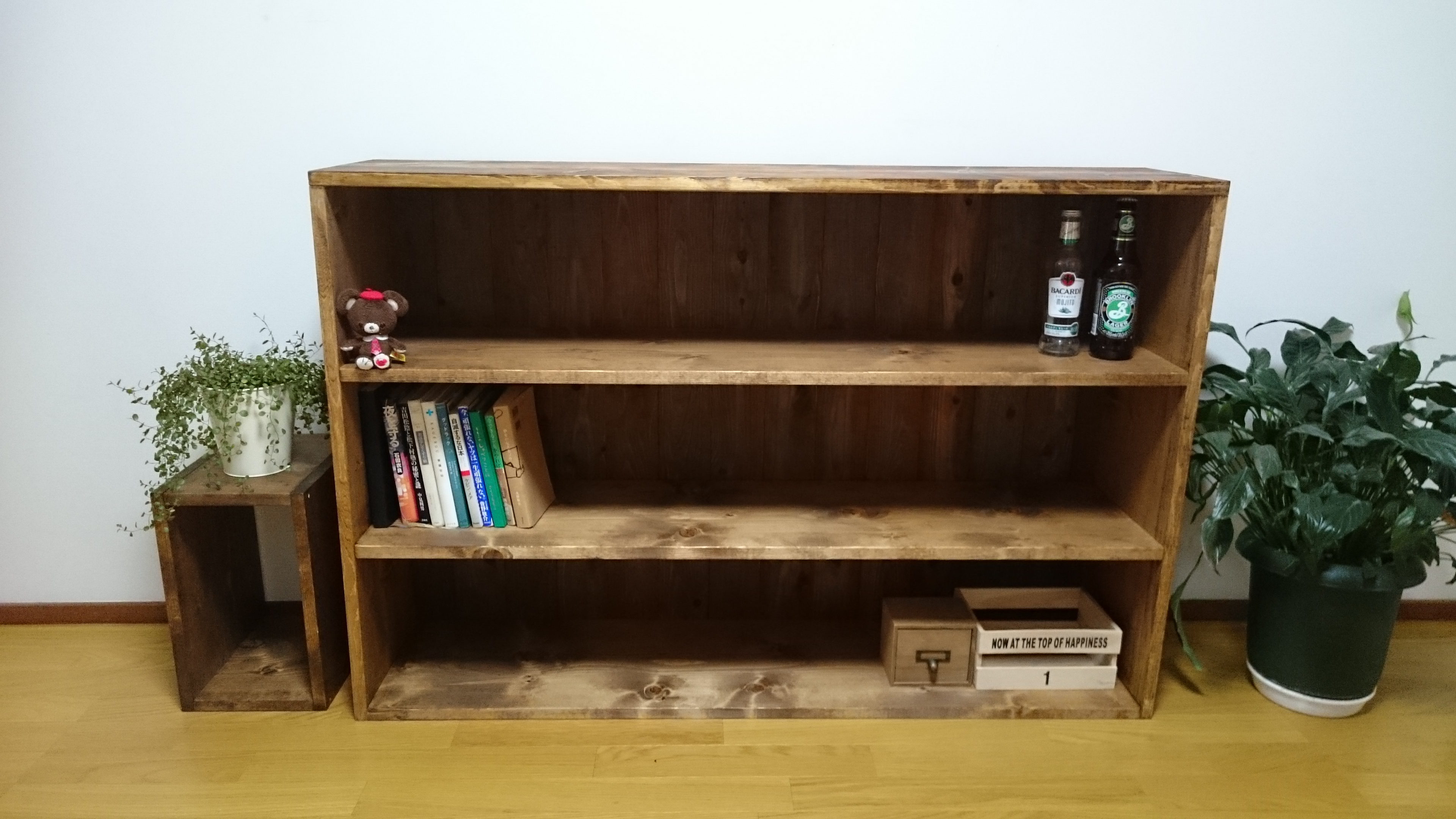 天然無垢材　ディスプレイシェル◇ブックシェルフ