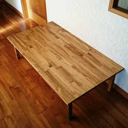 【格安☆18000円☆】【サイズ1200×700】天然無垢材ローテーブル 2枚目の画像