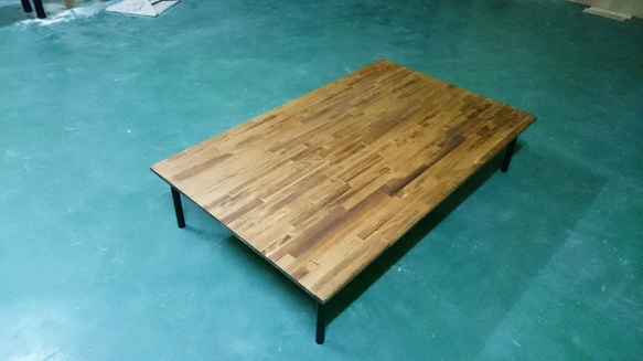 サイズ1200×700】【格安☆20000円】天然無垢材アイアン脚ロー