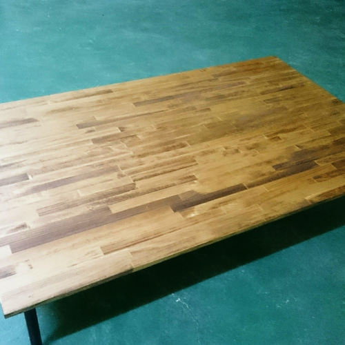 サイズ1200×700】【格安☆20000円】天然無垢材アイアン脚ローテーブル