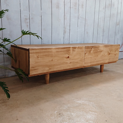 無垢】テレビボード 150㎝ TVボード オーク色 テレビ台・テレビボード