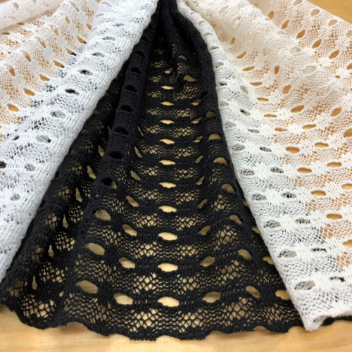 かぎ針編み風レース＜クロシェレース＞＃053CL【巾135cm×長さ50cm
