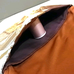 【再販受注製作】正絹袋帯リメイククラッチバッグ 5枚目の画像