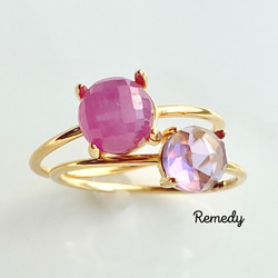 るい。アメジスト二点セット 2月誕生石のアクセサリー K18YG アメジスト 2月の誕生石 ピアス 18金