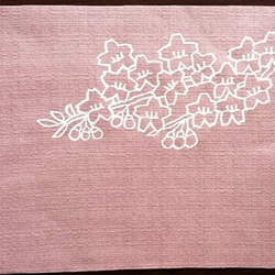 【数量限定・本格派・お手軽！・おトク！】あなたが描く！「季節を彩る日本の花木」の手染めカフェマット５枚セット 1枚目の画像